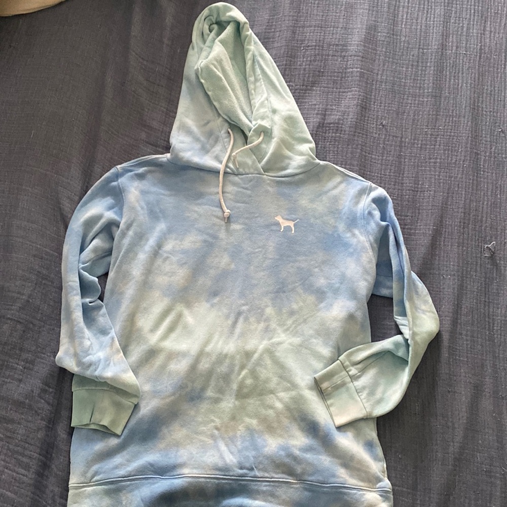 Blue TieDye Hoodie PINK